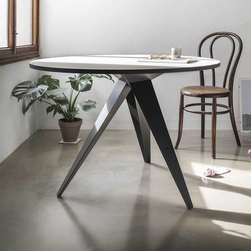 Mesa contemporânea - BUSY - MYKILOS - em carvalho / em MDF / em linóleo