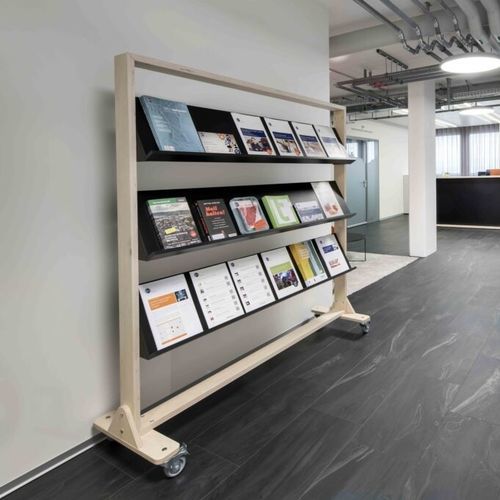 Porta-revistas contemporâneo - Adeco - da linha comercial / em laminado melamínico