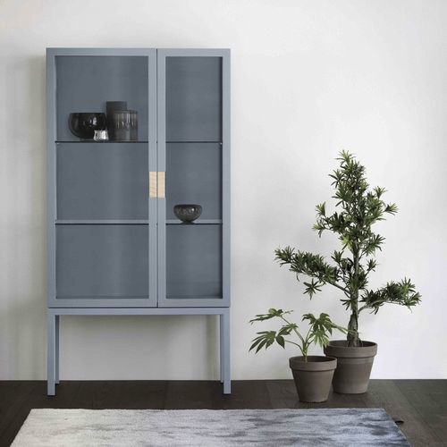 Vitrina armário contemporânea - FRAME - Asplund - com pés altos / em vidro / em metal pintado
