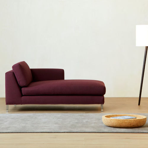 Divã contemporâneo - LIZARD DE LUXE - Atelier Alinea - em tecido / em couro / em aço