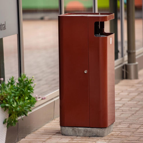 Lixeira em aço galvanizado - FORUM  - Vestre - para ambiente externo / para espaço público / para áreas urbanas