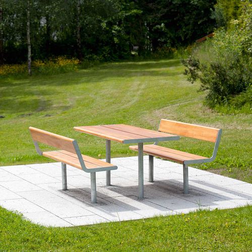 Mesa contemporânea - APRIL - Vestre - em madeira / em aço galvanizado / retangular