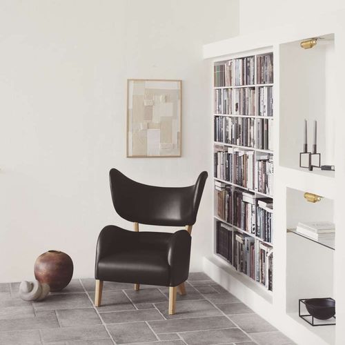 Poltrona de design escandinavo - MY OWN  - by Lassen - em tecido / em couro / em carvalho