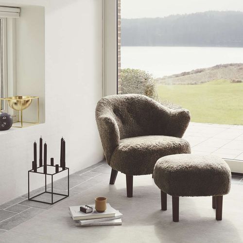 Poltrona de design escandinavo - INGEBORG - by Lassen - em tecido / em couro / em pele de carneiro