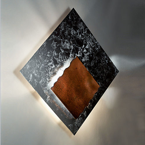 Arandela contemporânea - PIASTRA - iconeluce.com - para ambiente interno / em ferro / em cobre