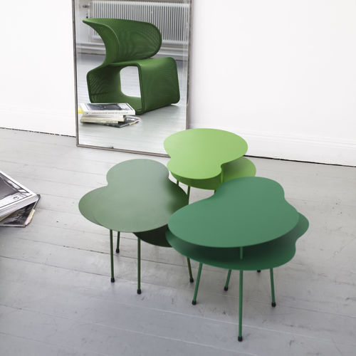 Mesa lateral contemporânea - AMAZONAS - OFFECCT - em aço / em ABS / para edifício de uso público