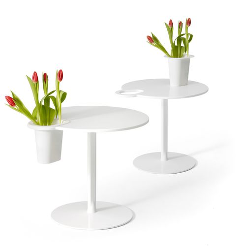 Mesa contemporânea - GRIP - OFFECCT - em Corian® / redonda / da linha comercial