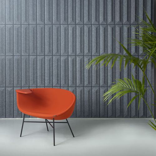 Painel acústico de parede - SOUNDWAVE CERAMIC - OFFECCT - em fibra de poliéster / retangular / colorido