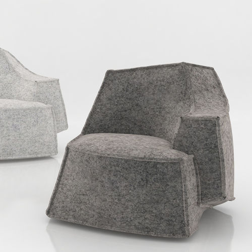 Poltrona baixa contemporânea - AIRBERG - OFFECCT - em tecido / cinza / de Jean-Marie Massaud
