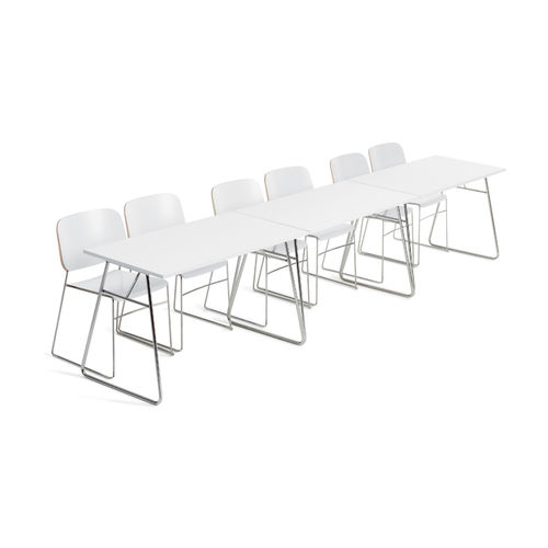 Mesa de conferências contemporânea - LITE - OFFECCT - em laminado / em metal cromado / retangular