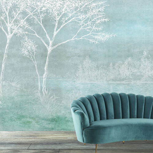 Papel de parede contemporâneo - AU FIL DE L'EAU - Arta WallDeco - com natureza / panorâmico / padrão com esboço
