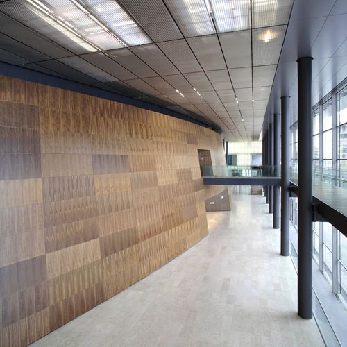 Painel sanduíche para fachada ventilada - METAWELL® ALUFLEX - Metawell GmbH - para forro de teto / 2 faces em alumínio / núcleo de chapa ondulada de alumínio