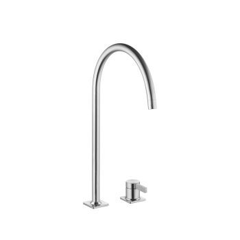 Misturador monocomando de bancada - 10.392.023.700FL - KWC AG - em metal cromado / para cozinha / 2 furos