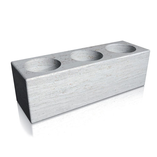 Floreira em mármore travertino - lego - Arredo di Pietra srl - retangular / de alta resistência / resistente às intempéries