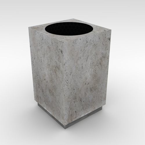 Lixeira pública - basic  - Arredo di Pietra srl - em mármore travertino / de alta resistência / resistente a UV