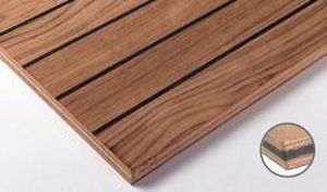 Painel sanduíche para piso - NAUTIPONT ACOUSTIQUE - TOUBOIS - face em madeira