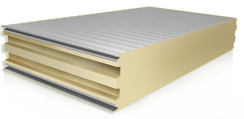 Painel sanduíche para piso - FROST DOUBLE - SILEX NAV-SYSTEM - face metálica / núcleo de poliisocianurato (PIR)