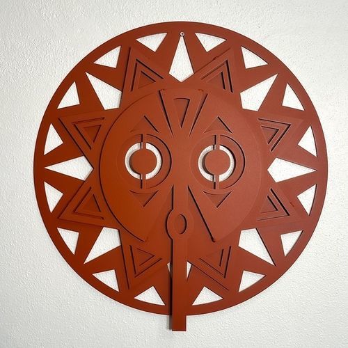 Escultura em aço - YAKO  - TERRE ET METAL - de parede / marrom / arte Africana