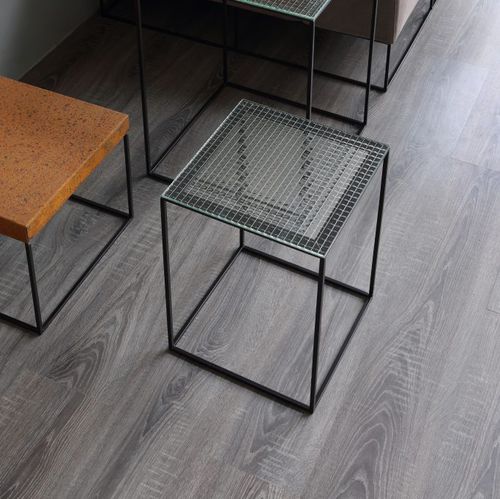 Mesa lateral contemporânea - SLIM IRONY - ZEUS - em chapa de aço / com base em cobre / retangular