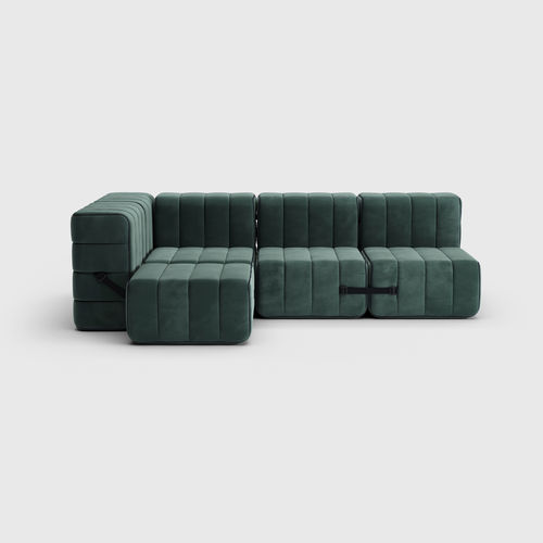 Sofá modular - CURT: SET 9  - AMBIVALENZ - cama / contemporâneo / em tecido