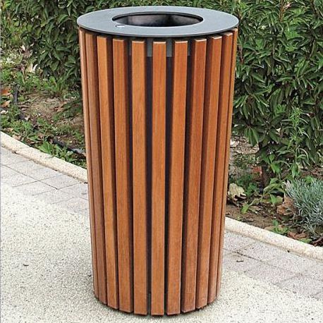 Cinzeiro de pé - EXOTICA - univers & cité | mobilier urbain - em aço / em madeira / para ambiente externo