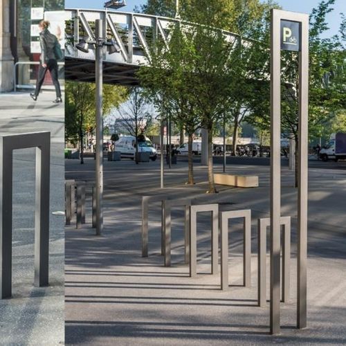 Placa de sinalização de piso - CINÉO - univers & cité | mobilier urbain - em aço / com dupla face / para espaços públicos