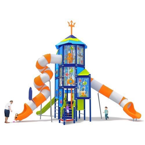 Estrutura lúdica para parque infantil - 1401 - BUGLO Sp.zo.o. - em aço / em polietileno