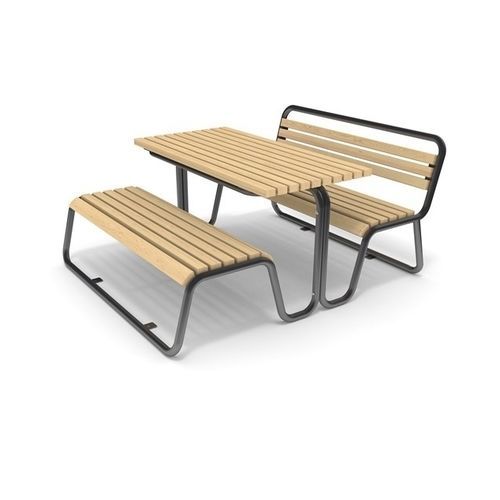 Mesa de piquenique contemporânea - ZEBRA - Cemer Kent Ekipmanlari San. Tic. Ltd. Sti - em madeira / com base metálica / retangular