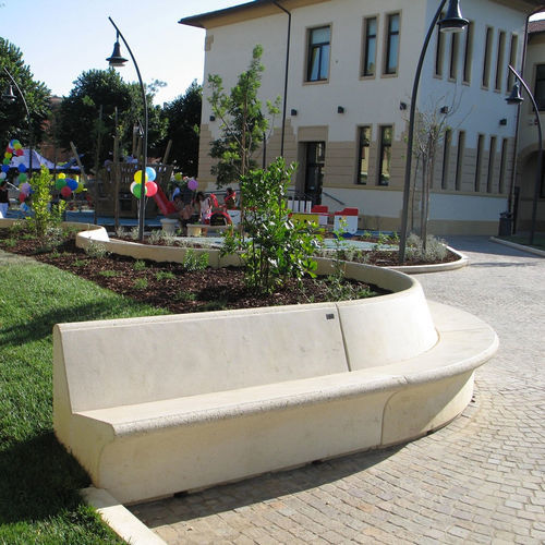 Banco para espaço público contemporâneo - PANCA DEL GOLFO - VASART URBAN DESIGN - em concreto / com encosto / sem braços