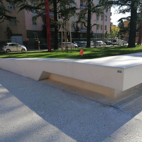 Banco para espaço público contemporâneo - DUCALE - VASART URBAN DESIGN - em concreto de alto desempenho / sem encosto / sem braços
