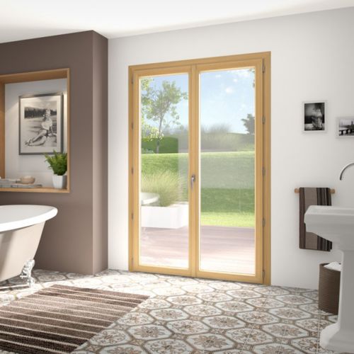 Porta-balcão de abrir - EXCÉO PREMIUM - FRANCIAFLEX - em PVC / em PMMA / com vidro duplo