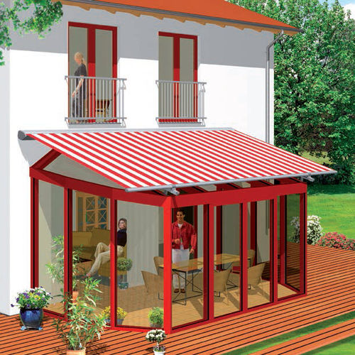 Toldo reto com box - VERAFLEX - FRANCIAFLEX - motorizado / cor personalizável / com controle remoto