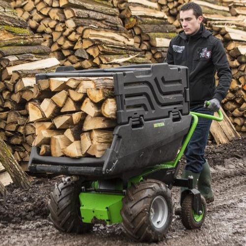Mini dumper com sistema de descarga frontal - DONKY - Etesia S.A.S. - de rodas / elétrico