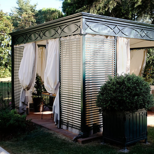 Gazebo em ferro forjado - LUXURY HOME - UNOSIDER - em PVC / com cobertura de lona / da linha comercial