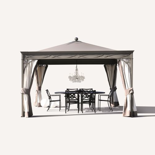 Gazebo em ferro forjado - PRESTIGE - UNOSIDER - com cobertura de lona / da linha comercial
