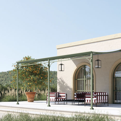Pérgola apoiada em parede - NOVECENTO RAIN (PRESTIGE) - UNOSIDER - em PVC / em ferro forjado / sob medida