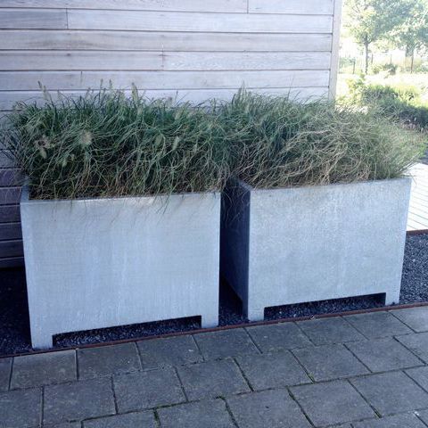Floreira em aço galvanizado - SALIX / SORBUS - Greenmax - retangular / quadrada / cônica