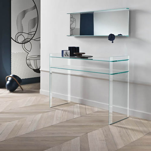 Aparador contemporâneo - QUILLER - TONELLI Design - em nogueira / em MDF / em vidro