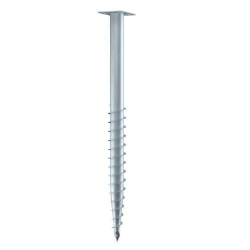 Estaca parafusada - F 76X1600-R  - Krinner Schraubfundamente - em aço galvanizado / para fundação de residência unifamiliar