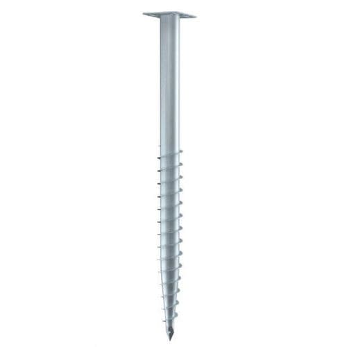 Estaca parafusada - F 76X1300-R  - Krinner Schraubfundamente - em aço galvanizado / para fundação de residência unifamiliar / entubada