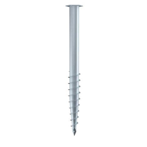 Estaca parafusada - M 76X800–M12  - Krinner Schraubfundamente - em aço galvanizado / para construção em contêiner / entubada