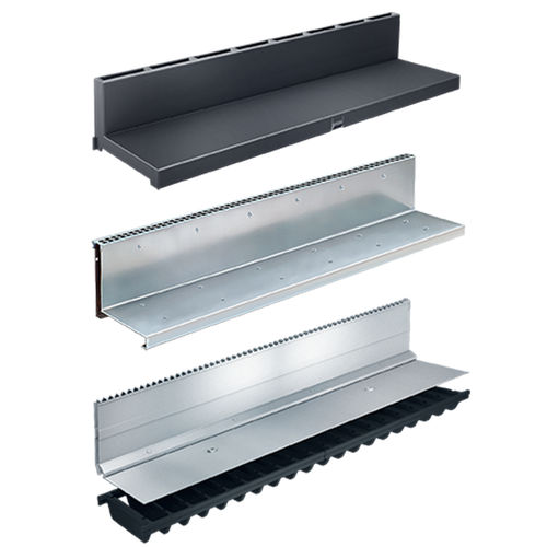 Grelha para calha de piso em aço inoxidável - TOPSLOTS TSH - MEA Water Management - MEA Bautechnik GmbH - em aço galvanizado / para espaço público / sob medida