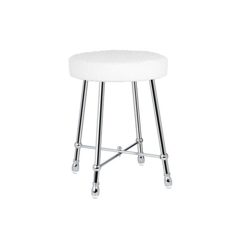 Banqueta clássica - FS01-6130 - Cristal&Bronze - em tecido / com base em latão / estofada