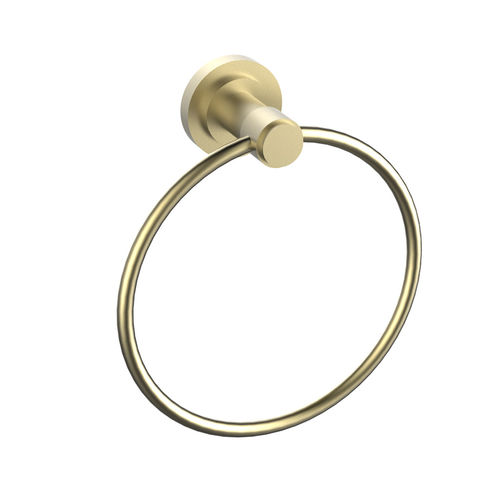 Toalheiro circular - C23-510 C&Eacute;LESTE - Cristal&Bronze - de parede / em latão