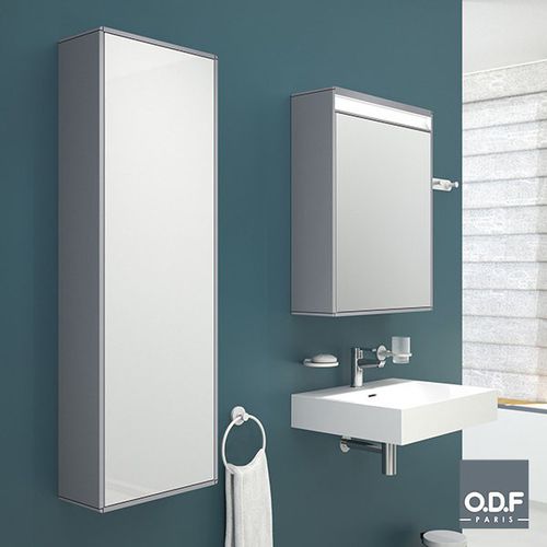 Armário coluna para banheiro - 6512 11 - ODF Paris - contemporâneo / com espelho