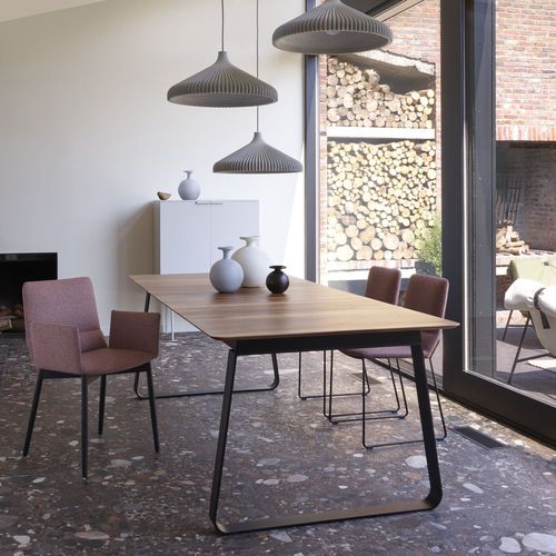 Mesa de jantar contemporânea - VILNA - CINNA - em carvalho / em nogueira / em madeira maciça