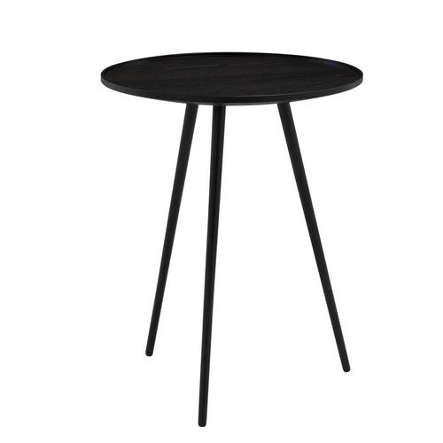 Mesa lateral design - LINDEN - CINNA - em madeira de freixo / com base em madeira de freixo / redonda