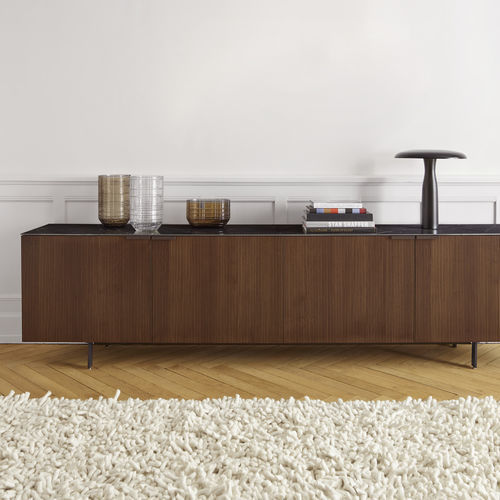 Buffet aparador contemporâneo - SELVANS  - CINNA - em nogueira / em madeira de freixo / em cerâmica