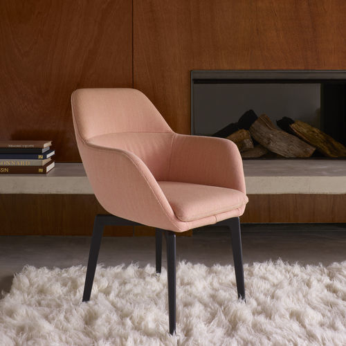 Cadeira contemporânea - AMEDEE - CINNA - para ambiente interno / em tecido / com base em faia