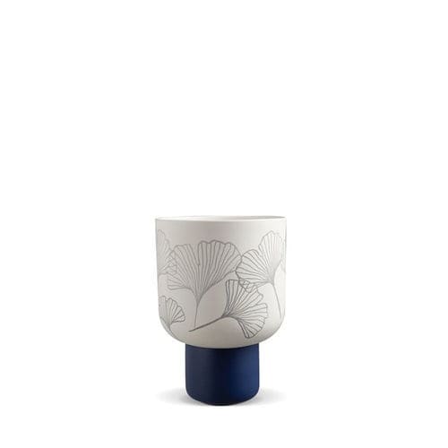 Vaso contemporâneo - GINKO - ROCHE BOBOIS - em faiança / feito à mão / branco